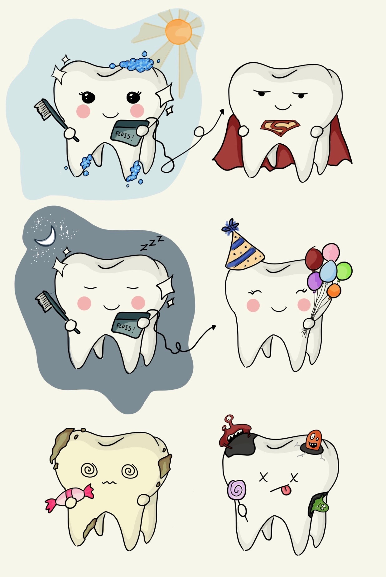 First draft of the tooth character