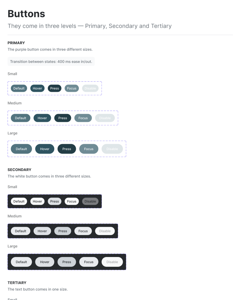 Vera DS — buttons