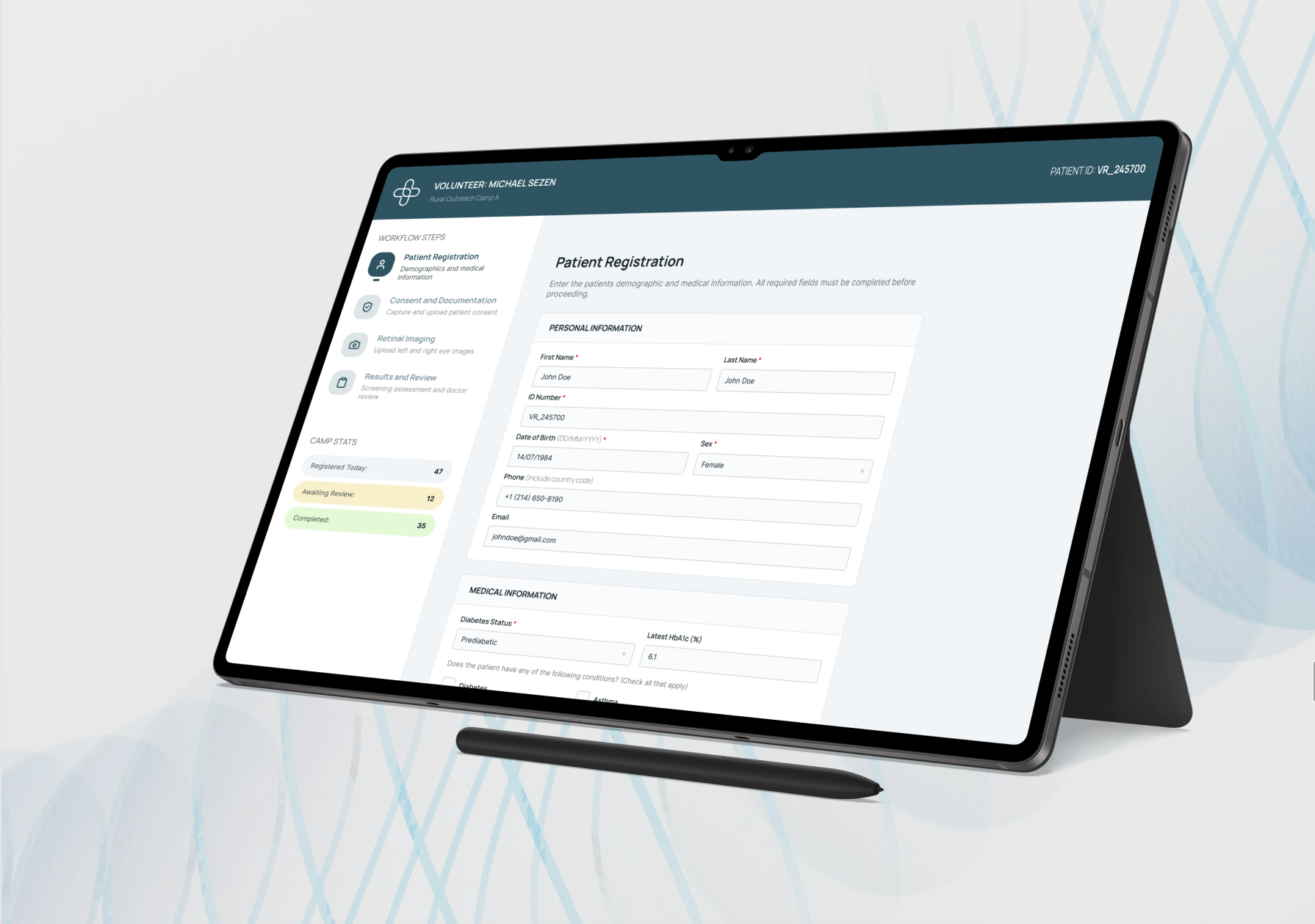 Vera device mockup 1