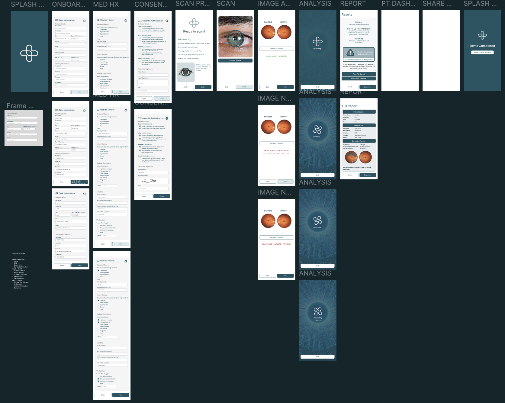 App screens overview